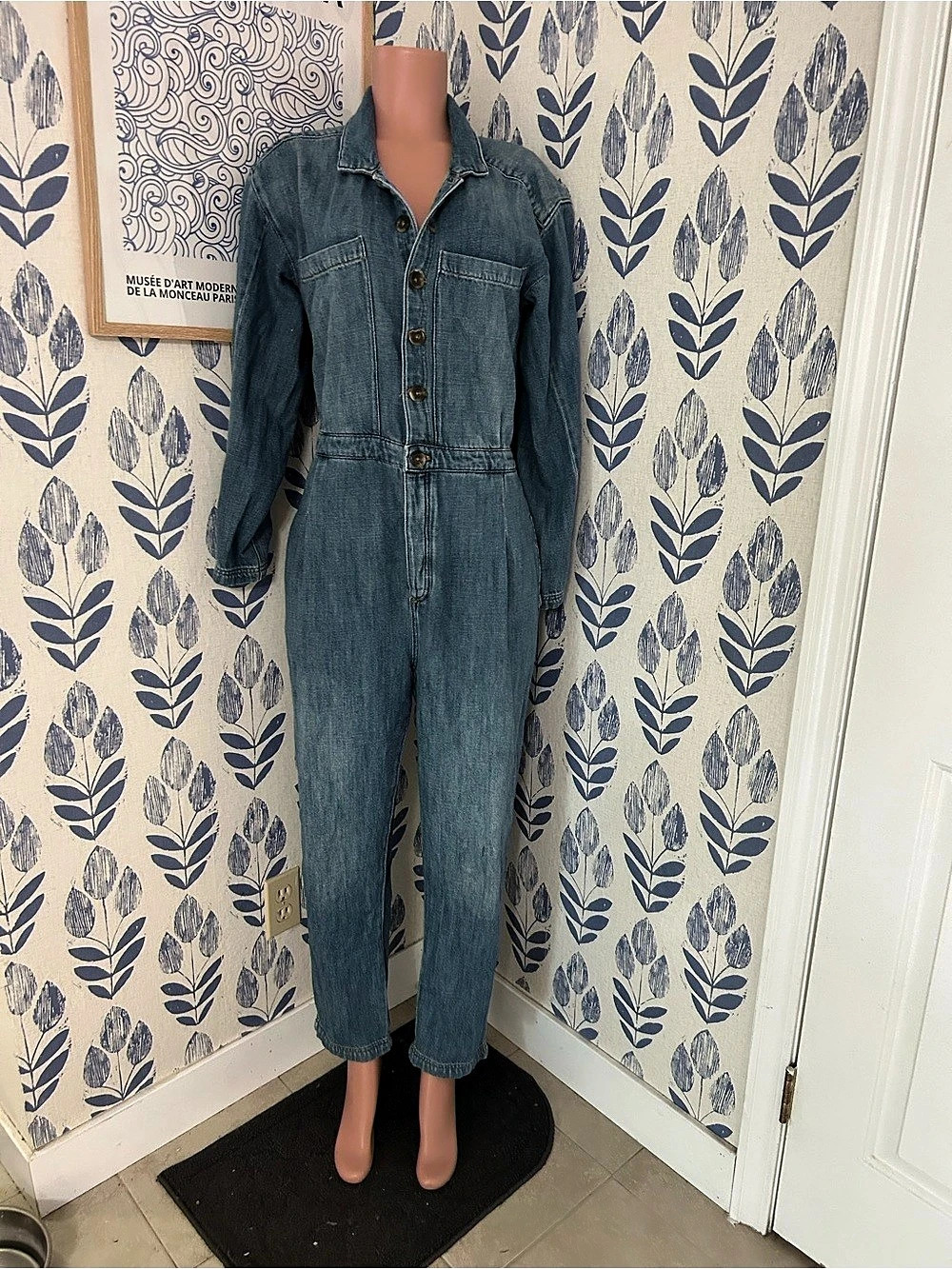 We The Free Denim Jumpsuit Blue Small Like New
